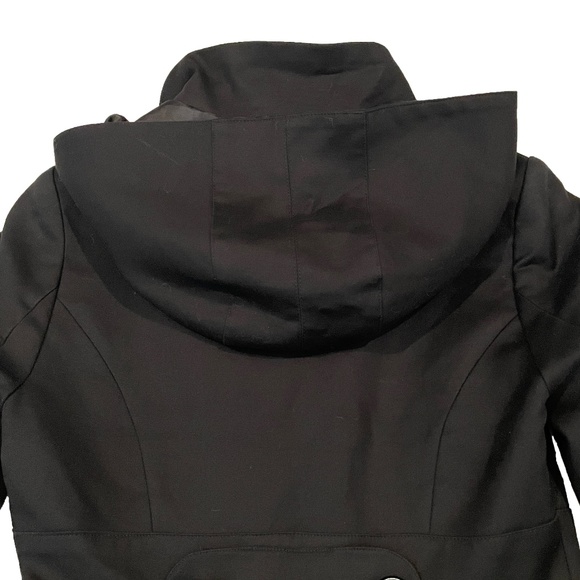 EUC Le Chateau Hooded Trench Coat in Black Size XXS - Picture 4 of 12
